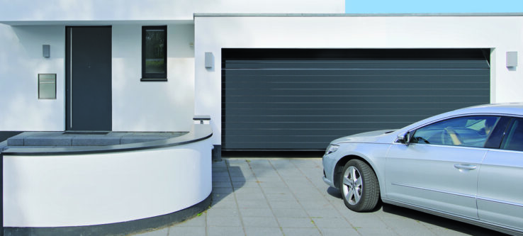 Porte de garage sectionnelle rainure S RAL 9007