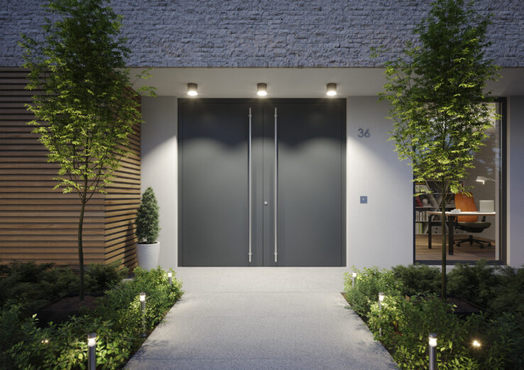 Porte d'entrée à 2 vantaux