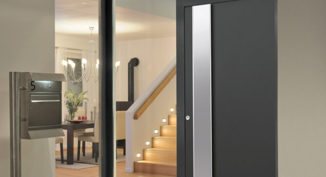 Porte d'entrée en aluminium