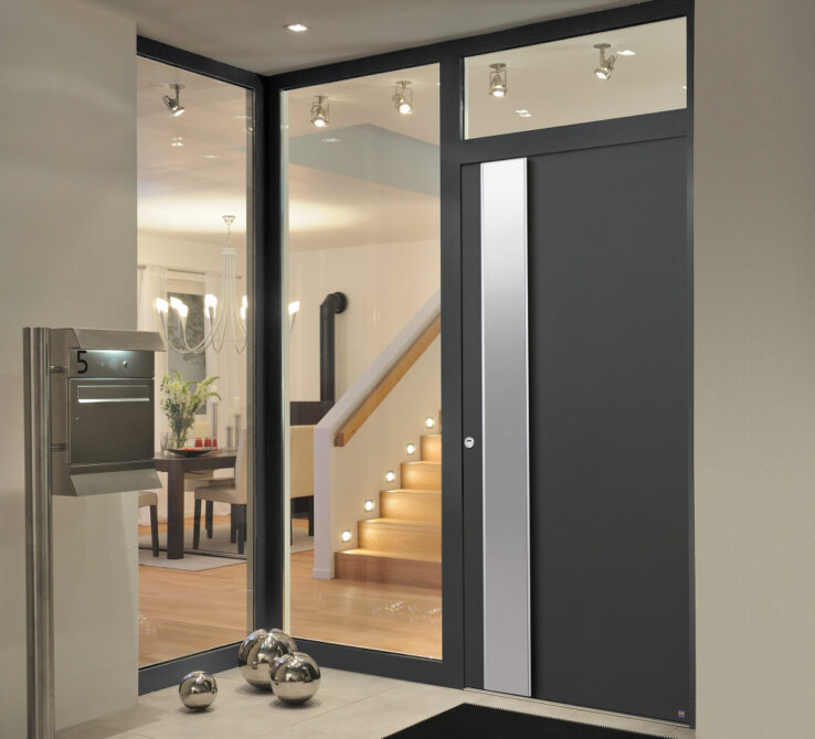 Porte d'entrée en aluminium